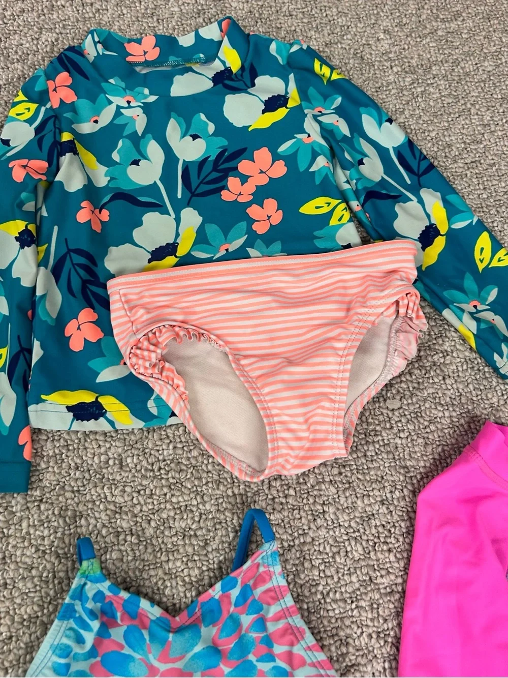 15 Piece Toddler Girl’s Size 4T Swimsuit Bundle